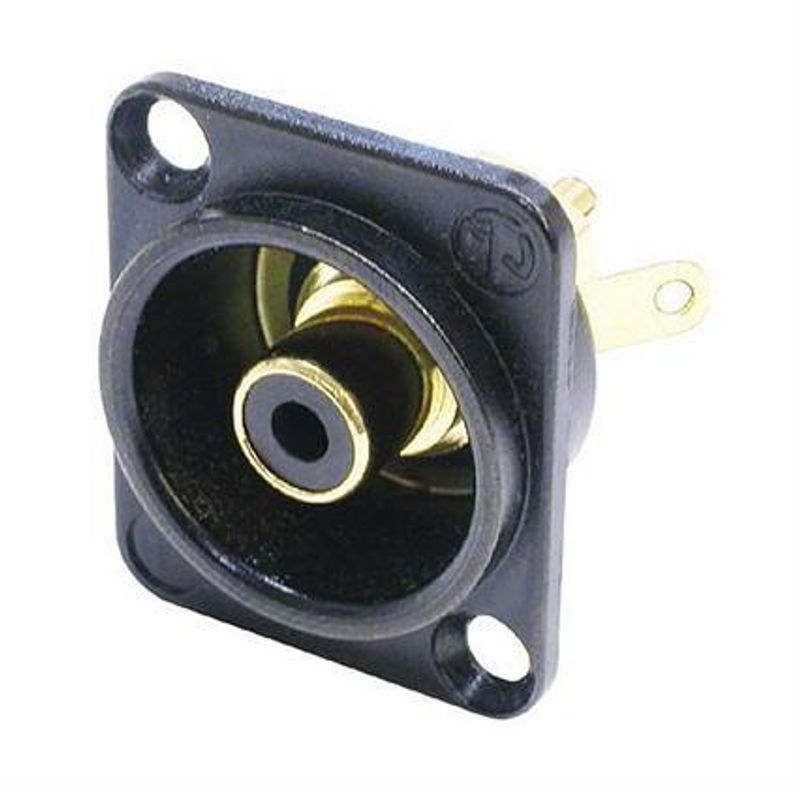Neutrik phono D ch. sort isolert