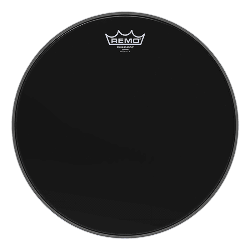 Remo ES-0015-00 Batter, Ambassador®, Ebony®, 15