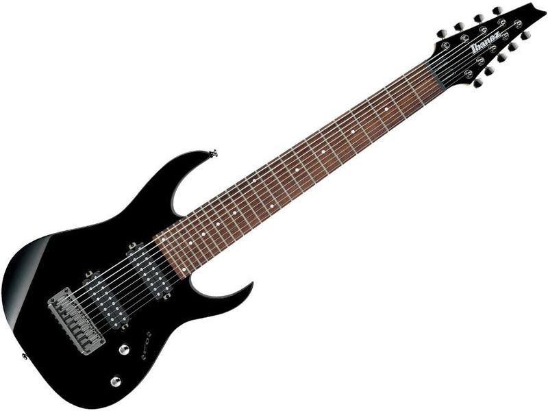 Ibanez RG9 El. Gitar, 9 strenger, Black