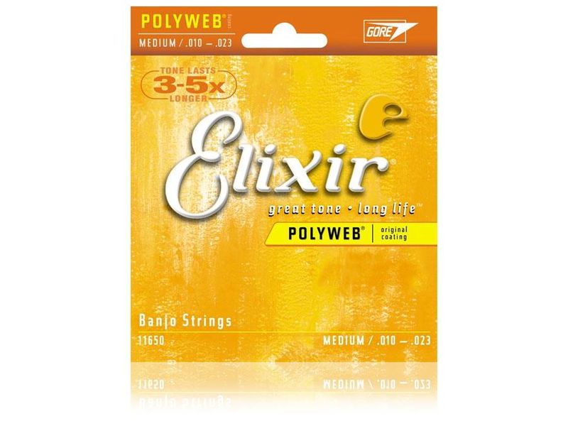 Elixir 11650 Banjo Nickel Plated Steel POLYWEB Medium 010