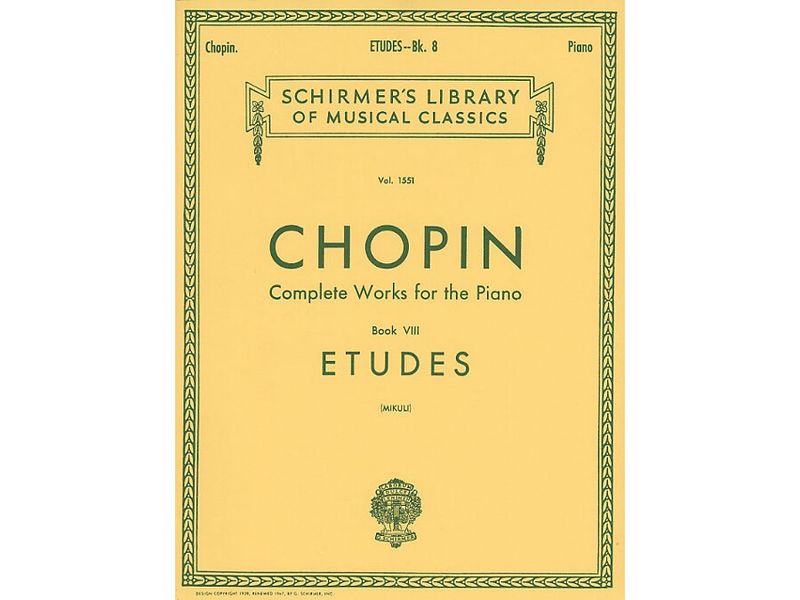 Frederic Chopin: Complete Works For The Piano Book VIII Etudes
