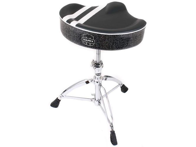 Hovedbilde Mapex T756B Trommestol, Sort m/hvite striper