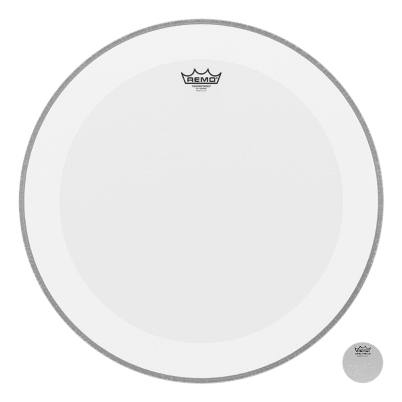 Remo P3-1224-C1-DM Bass, Powerstroke® P3, Smooth White, 24