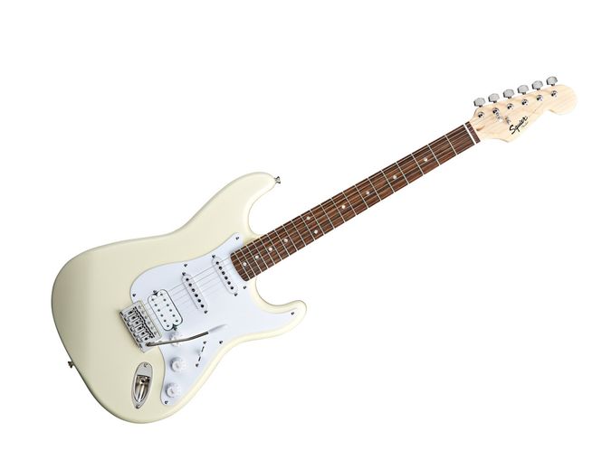 Hovedbilde Squier Bullet Strat with Tremolo HSS, Laurel Fingerboard, Arctic White