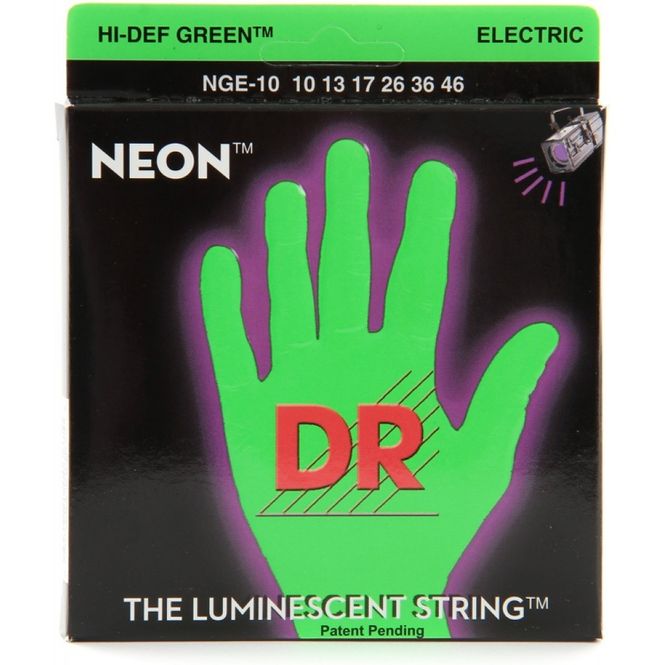 Hovedbilde DR Strings Neon HiDef Green Super Strings, El.Gitar Strenger, 10-46