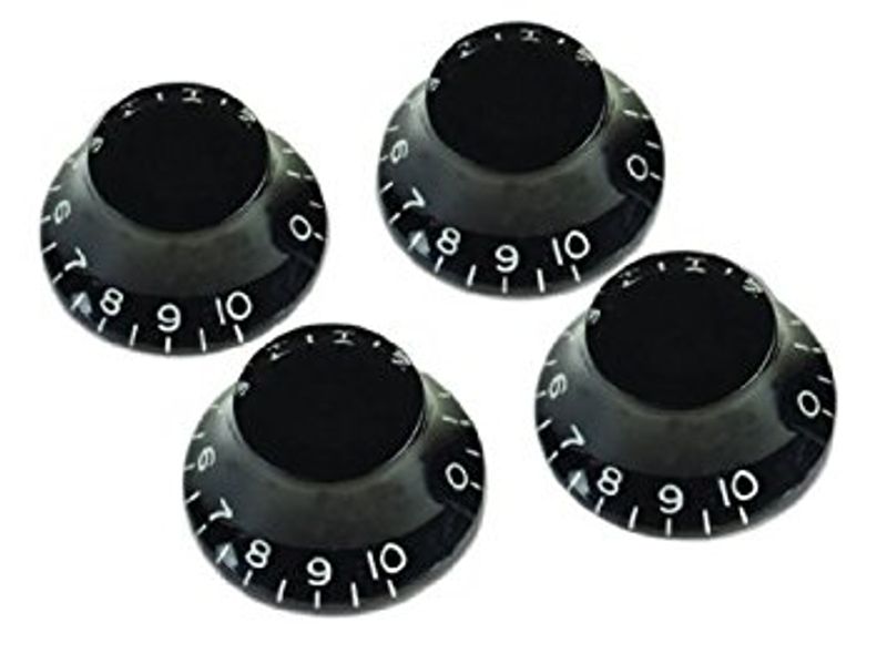 Gibson Top Hat Knobs Black/Silver
