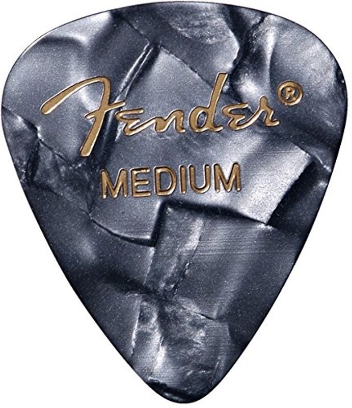 Fender® 351 Premium Picks, 12 pack, Black Moto Medium