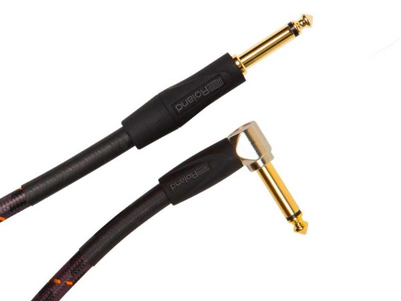 Roland Gold Instrumentkabel RIC-G10A Angled/Straight 3 meter