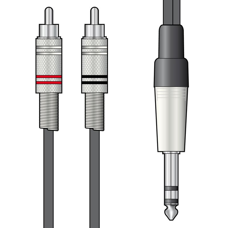 Astel CMRP-15, Stereo Jack til 2 x Phono (han), 15 cm